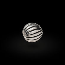 Load image into Gallery viewer, Striped Bead Oxidized Silver
