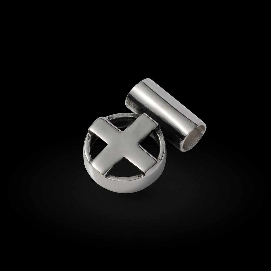 Cross Pendant Oxidized Silver