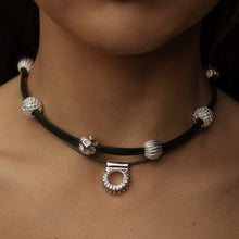 Load image into Gallery viewer, Striped Bead Silver
