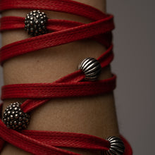Load image into Gallery viewer, Striped Bead Oxidized Silver
